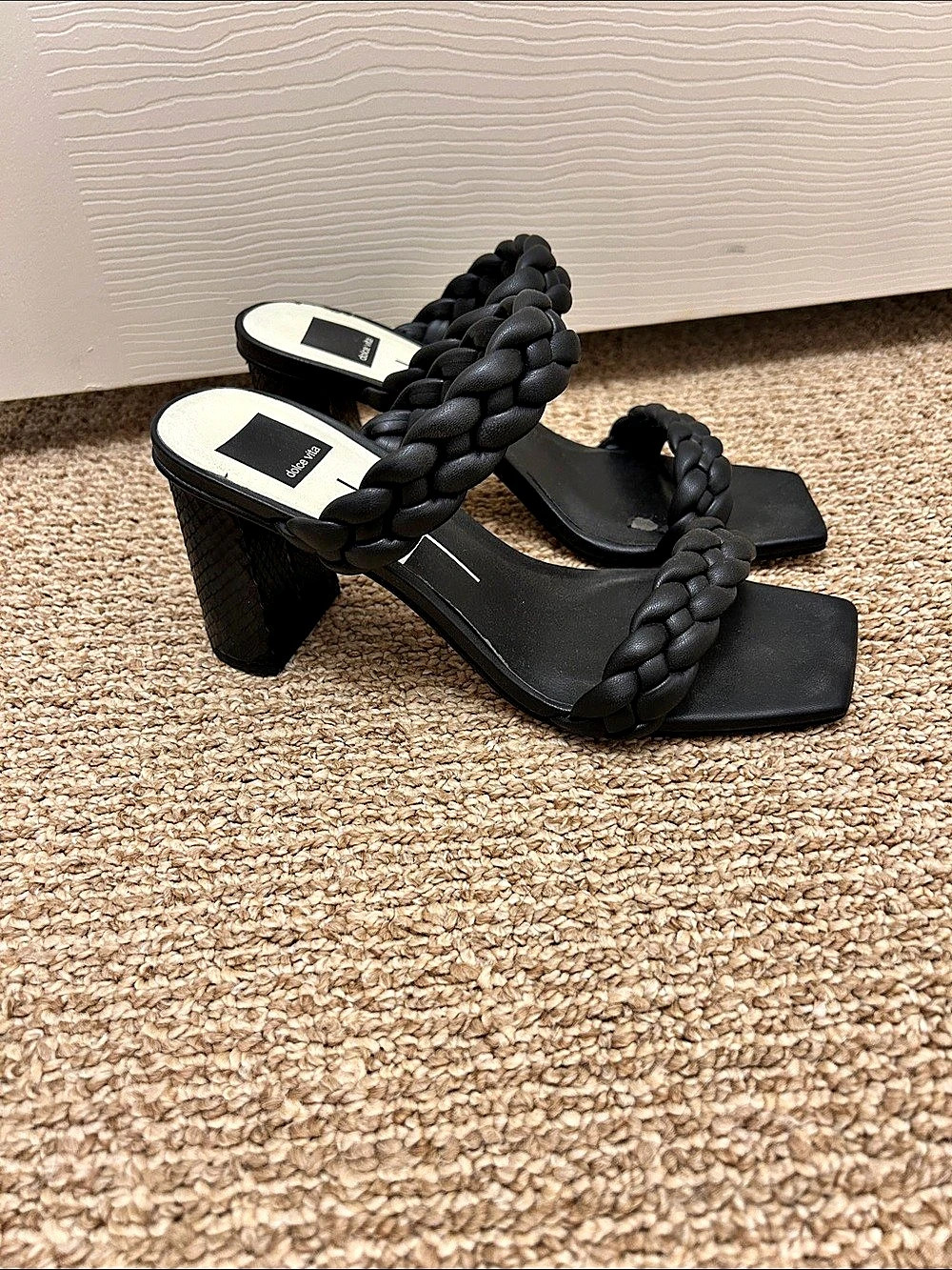 dolce vita Paily Braided Slide Sandal Black